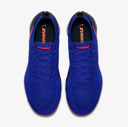 Vapormax flyknit 2 blue top and orange