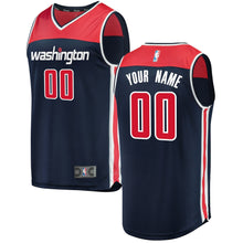 Load image into Gallery viewer, Men&#39;s Fanatics Branded Navy Washington Wizards Fast Break Custom Replica Jersey  Statement Edition Navy