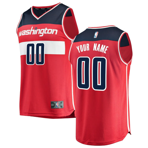 Men's Nike Red Washington Wizards Swingman Custom Jersey  Icon Edition Red