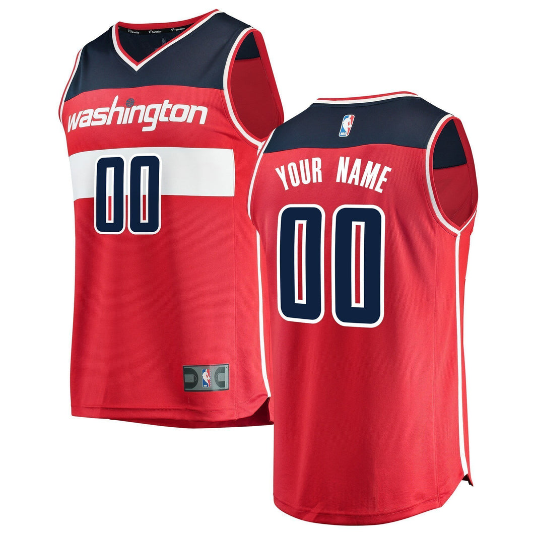 Men's Nike Red Washington Wizards Swingman Custom Jersey  Icon Edition Red