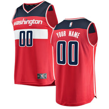 Load image into Gallery viewer, Youth Fanatics Branded Red Washington Wizards Fast Break Custom Replica Jersey  Icon Edition Red