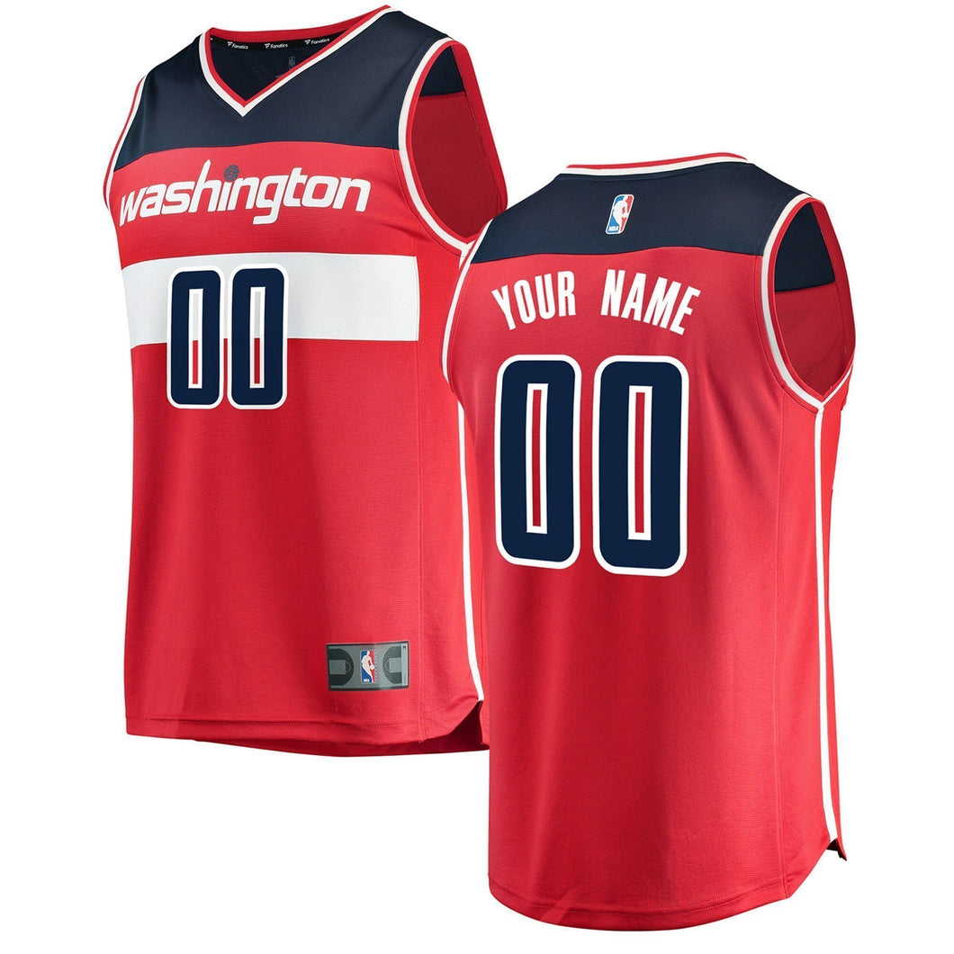 Youth Fanatics Branded Red Washington Wizards Fast Break Custom Replica Jersey  Icon Edition Red