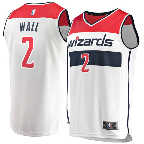 Men's Fanatics Branded John Wall White Washington Wizards Fast Break Jersey  Association Edition White