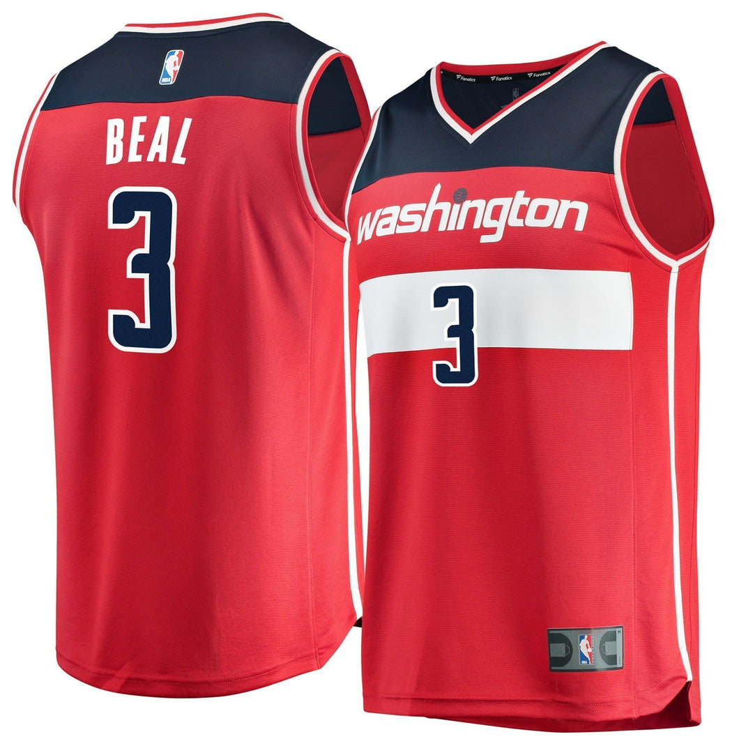 Men's Fanatics Branded Bradley Beal Red Washington Wizards Fast Break Replica Jersey  Icon EditionRed