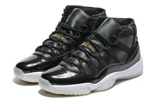 Load image into Gallery viewer, Nike Air Jordan Men 11 Black White Gold Basketball Men