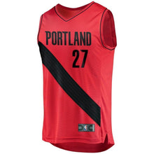 Load image into Gallery viewer, Jusuf Nurkic Black Portland Trail Blazers Fast Break Team Color Player Jersey  Statement Edition  Red