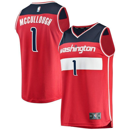 Men's Fanatics Branded Chris McCullough Red Washington Wizards Fast Break Replica Team Color Player Jersey  Icon Edition  Red