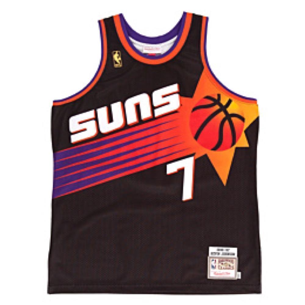 Nba Phoenix Suns Kevin Johnson Hardwood Classic Throwback Home Jersey  Black