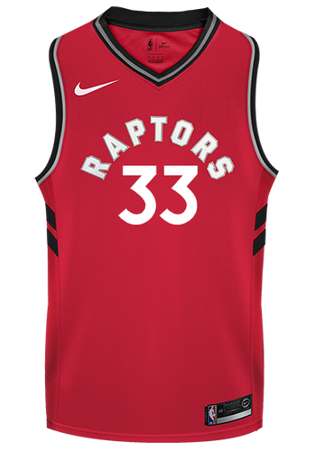 Raptors Adult Swingman Icon Jersey  Gasol  Red