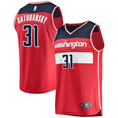 Men's Fanatics Branded Tomas Satoransky Red Washington Wizards Fast Break Replica Team Color Player Jersey  Icon Edition  Red