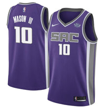 Load image into Gallery viewer, Men&#39;s Nike Frank Mason III Purple Sacramento Kings Swingman Sponsor Patch Jersey  Icon Edition