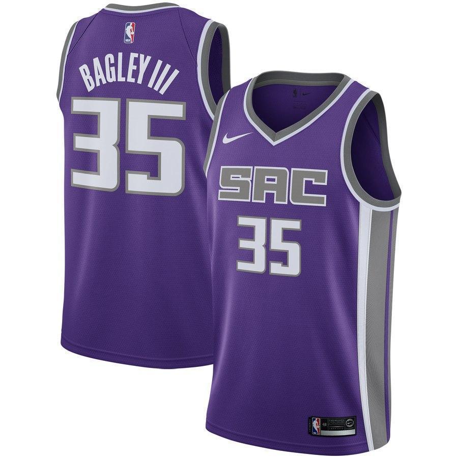 Men's Nike Marvin Bagley III Purple Sacramento Kings Swingman Jersey