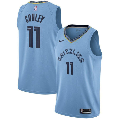 Men's Nike Mike Conley Light Memphis Grizzlies Replica Swingman Jersey  Statement Edition  Blue