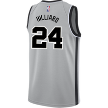 Load image into Gallery viewer, Hilliard San Antonio Spurs Men&#39;s Nike  Statement Edition Swingman Personalized Jersey   Grey
