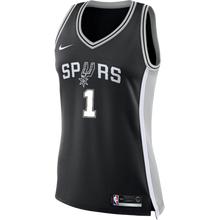 Load image into Gallery viewer, Walker San Antonio Spurs Women&#39;s Nike Custom Personalized Icon Swingman Jersey  Black
