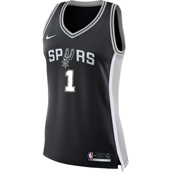 Walker San Antonio Spurs Women's Nike Custom Personalized Icon Swingman Jersey  Black