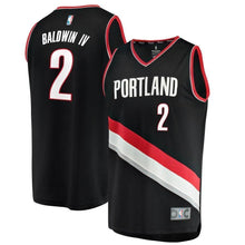 Load image into Gallery viewer, Wade Baldwin IV Portland Trail Blazers Fast Break Team Color Player Jersey  Icon Edition  Black