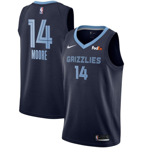 Men's Nike Doral Moore Memphis Grizzlies Swingman Sponsor Patch Jersey – Icon Edition  Navy
