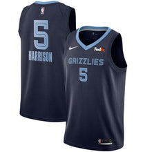 Load image into Gallery viewer, Men&#39;s Nike Andrew Harrison Memphis Grizzlies Swingman Sponsor Patch Jersey – Icon Edition  Navy