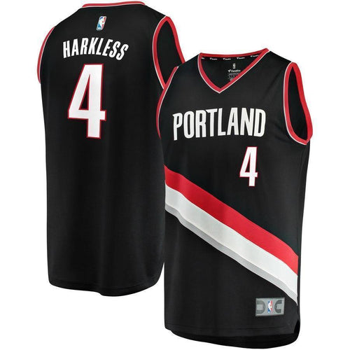 Maurice Harkless Black Portland Trail Blazers Fast Break Team Color Player Jersey  Icon Edition  Black