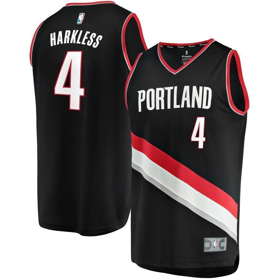 Maurice Harkless Black Portland Trail Blazers Fast Break Team Color Player Jersey  Icon Edition  Black