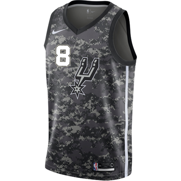 Mills San Antonio Spurs Men's Nike  City Edition Swingman Personalized Jersey  Navy