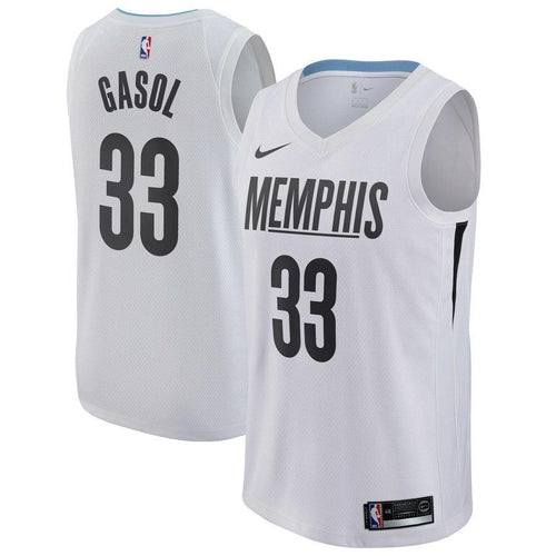 Men's Nike Marc Gasol Memphis Grizzlies Swingman Jersey  City Edition  White