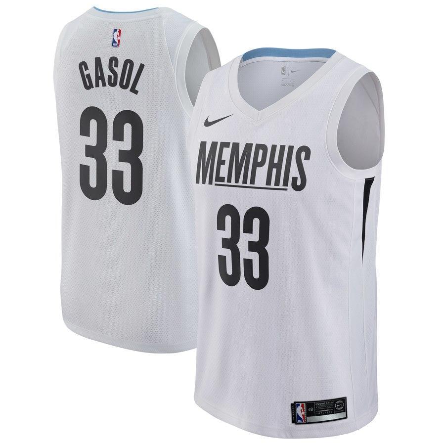 Men's Nike Marc Gasol Memphis Grizzlies Swingman Jersey  City Edition  White