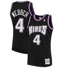 Load image into Gallery viewer, Men&#39;s Mitchell &amp; Ness Chris Webber Black Sacramento Kings  Hardwood Classics Swingman Jersey