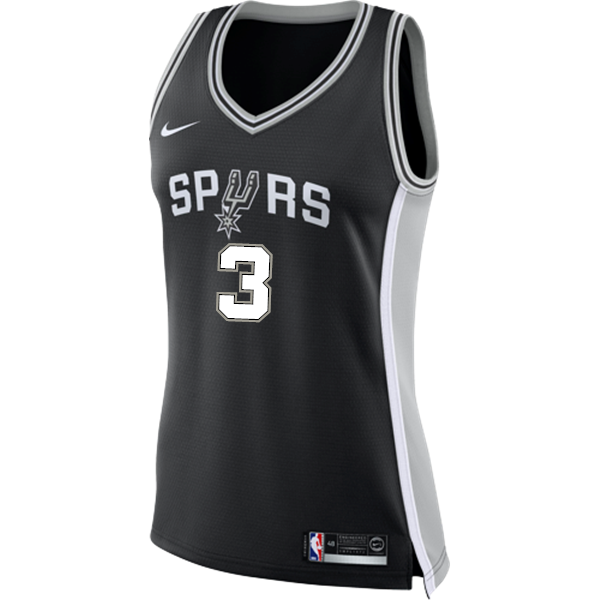 Paul San Antonio Spurs Women's Nike Custom Personalized Icon Swingman Jersey  Black