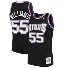 Load image into Gallery viewer, Men&#39;s Mitchell &amp; Ness Jason Williams Black Sacramento Kings  Hardwood Classics Swingman Jersey