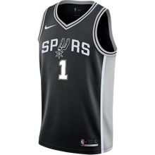 Load image into Gallery viewer, Walker San Antonio Spurs Men&#39;s Nike Custom Personalized Icon Swingman Jersey  Black