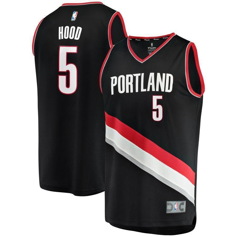 Rodney Hood Portland Trail Blazers Fast Break Jersey  Icon Edition  Black