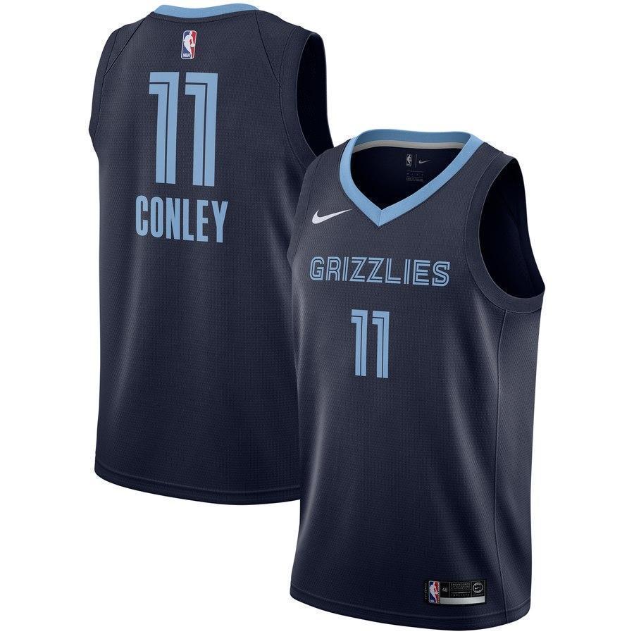 Men's Nike Mike Conley Memphis Grizzlies Replica Swingman Jersey  Icon Edition  Navy