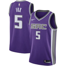 Load image into Gallery viewer, Men&#39;s Nike De&#39;Aaron Fox Purple Sacramento Kings Swingman Jersey  Icon Edition