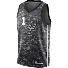 Load image into Gallery viewer, Walker San Antonio Spurs Men&#39;s Nike  City Edition Swingman Personalized Jersey  Navy