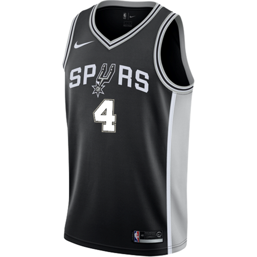 White San Antonio Spurs Men's Nike Custom Personalized Icon Swingman Jersey  Black