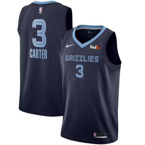 Men's Nike Jevon Carter Navy Memphis Grizzlies Swingman Sponsor Patch Jersey – Icon Edition  Navy