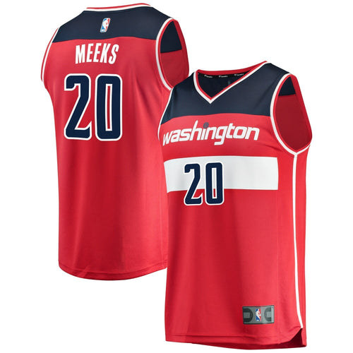 Men's Fanatics Branded Jodie Meeks Red Washington Wizards Fast Break Replica Team Color Player Jersey  Icon Edition Red