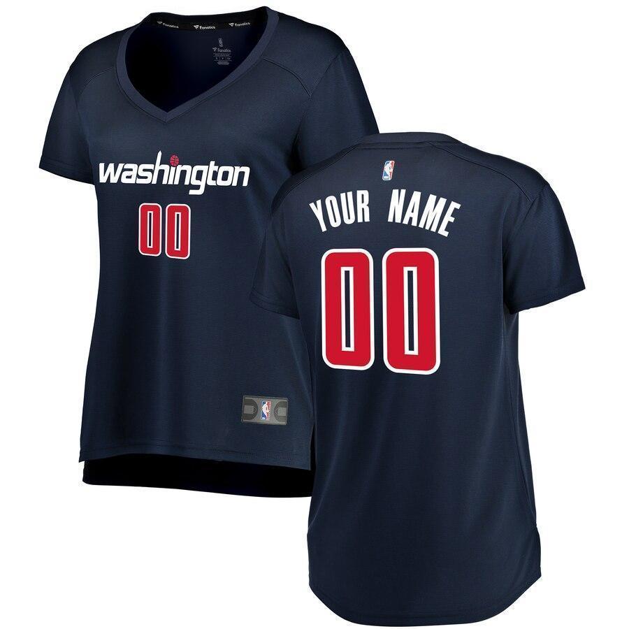Women's Fanatics Branded Navy Washington Wizards Fast Break Replica Custom Jersey – Statement Edition  Navy