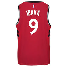 Load image into Gallery viewer, Raptors Adult Swingman Icon Jersey  Ibaka  Red
