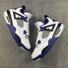 Load image into Gallery viewer, Nike Air Jordan 4 Retro Motosports White Black Blue Basketball Men
