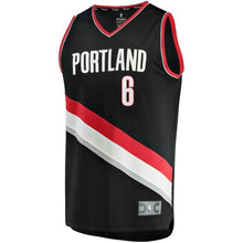 Load image into Gallery viewer, Nik Stauskas Portland Trail Blazers Fast Break Replica Jersey – Icon Edition  Black
