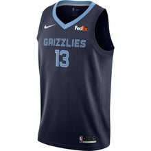 Load image into Gallery viewer, Men&#39;s Nike Jaren Jackson Jr. Memphis Grizzlies Swingman Sponsor Patch Jersey – Icon Edition  Navy