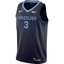 Load image into Gallery viewer, Men&#39;s Nike Jevon Carter Navy Memphis Grizzlies Swingman Sponsor Patch Jersey – Icon Edition  Navy