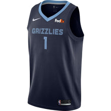 Load image into Gallery viewer, Men&#39;s Nike Kyle Anderson Memphis Grizzlies Swingman Sponsor Patch Jersey – Icon Edition  Navy