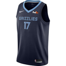 Load image into Gallery viewer, Men&#39;s Nike Garrett Temple Memphis Grizzlies Swingman Sponsor Patch Jersey – Icon Edition  Navy