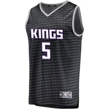 Load image into Gallery viewer, Men&#39;s Fanatics Branded De&#39;Aaron Fox Black Sacramento Kings Fast Break Jersey  Statement Edition