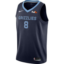 Load image into Gallery viewer, Men&#39;s Nike MarShon Brooks Memphis Grizzlies Swingman Sponsor Patch Jersey – Icon Edition  Navy