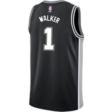 Load image into Gallery viewer, Walker San Antonio Spurs Men&#39;s Nike Custom Personalized Icon Swingman Jersey  Black